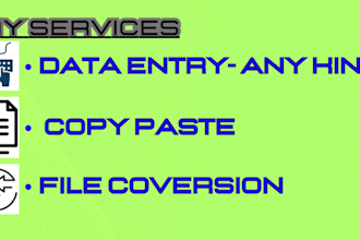 data entry and convert docs for your work