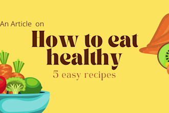write SEO optimized food recipes, blogs and articles