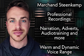 record a professional british male voice over