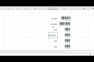 apply barcode for name and number and convert excel to pdf