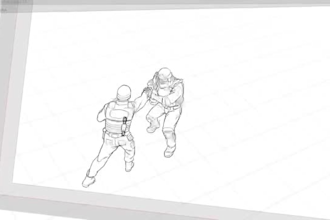 2d line art animation, frame by frame traditional video,hand drawn pencil sketch