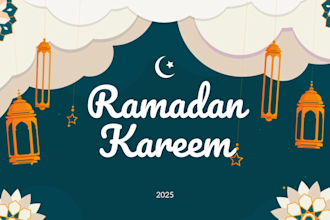 ramadan mubarak greeting, eid mubarak card in 50 minutes