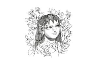 make a black and white animated GIF portrait