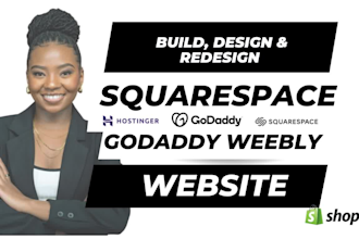 godaddy ecommerce webshop shopify website hostinger website design squarespace