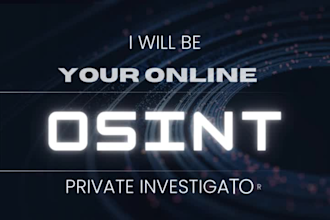 do osint investigation, background check, and find anyone online