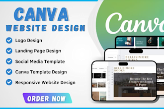 create a stunning canva website, landing page for your portfolio, blog, business