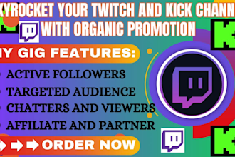 perform skyrocket organic kick channel promotion to increase channel growth