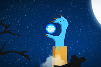 customize animated funny halloween greetings video