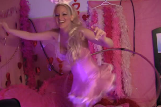 hula hoop for you in a bunny dress and sing Happy Birthday