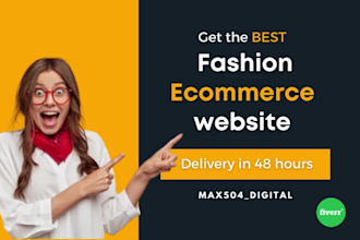 design a modern clothing and fashion website