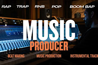 produce professional rap, trap, rnb, pop beats for your next hit