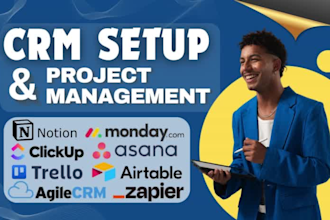 setup monday trello asana clickup notion zapier agile CRM