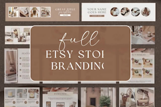 design custom minimalist logo with full brand identity kit brand style guide