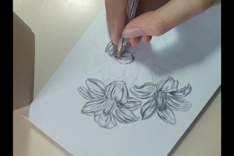 draw a flower or botanical design for you