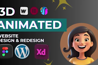 3d interactive webflow website, spine animation, 3d lottie animation
