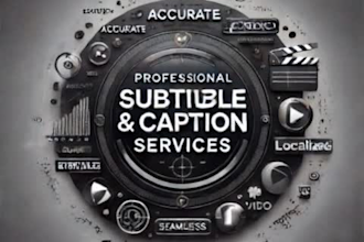 add professional english captions and subtitles to video