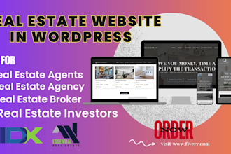 design your real estate website in wordpress  with idx