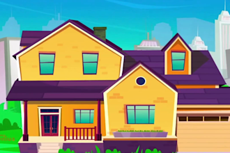 make 2d animation for kids, nursery rhymes, learning videos, lullaby song videos
