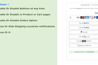 integrate professional paypal buttons into shopify with customers orders
