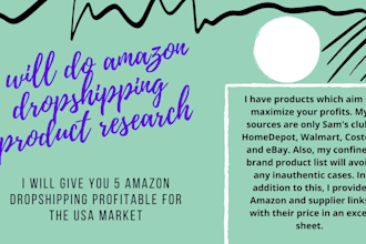 do amazon dropshipping product research