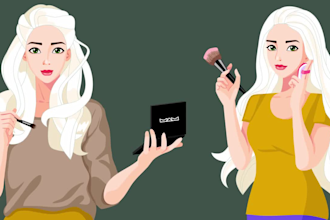 make cute vector characters illustrations