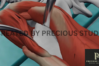 create 3d orthopedic surgery animations for hip, knee spine