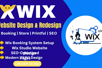 wix booking wix website design wix redesign wix studio booking website printful