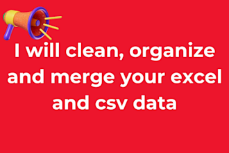 clean, organize and merge your excel or csv data