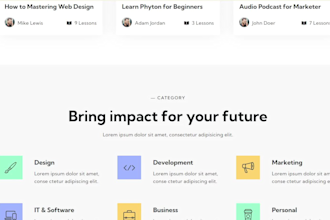 build kajabi website or sales funnel landing page, kajabi online course, podia
