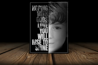 create TYPOGRAPHY portrait poster
