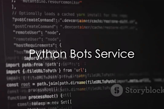do python web scraping and build python web scraper and python bots