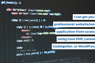 do PHP programming and web application development