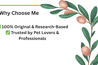 write pet care, animal health, or veterinary content