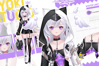 draw and rig live2d model 2d vtuber model vtuber rigging 2d anime