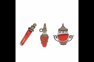 draw props, objects, and items for your games in 2d art