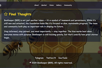 design and develop a stunning meme coin or crypto website for your project