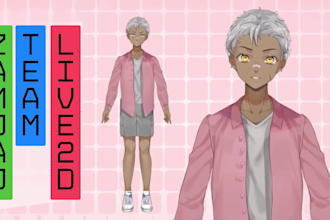 draw and rig male or female live2d vtuber model anime manga avatar commisson