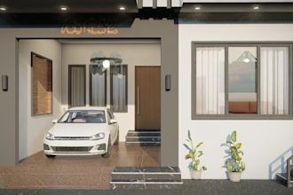 create house exterior design, realistic 3d rendering, 3d model