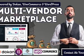 build multi vendor ecommerce marketplace, dokan, woocommerce vendors website