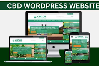 design a responsive cbd, hemp, or cannabis website for your business