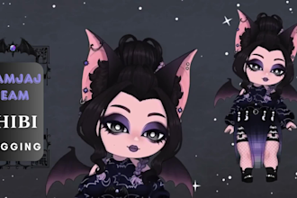 design and rig male or female anime chibi live2d pngtuber chibi character