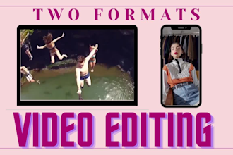 edit youtube videos,  vlogs, zoom that match your style