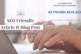 do SEO optimized article writing or blog post writing