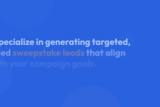 generate qualified  sweepstake leads  to increase conversions