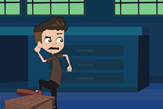 animate 2d cartoon characters and 2d animated videos
