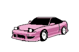design custom jdm car pixel art for collector or game