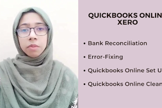 do bank reconciliation, quickbooks online clean up, set up services