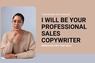 copywrite high converting sales copy for sales pages letter funnels ads