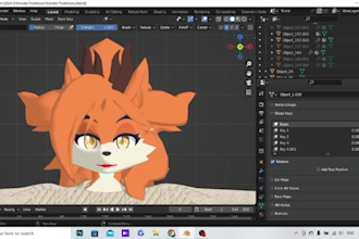 do custom vrchat avatar 3d vtuber 3d mask vroid vrc avatar action figure zbrush