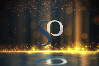create smoking gold particles animation for logo or text